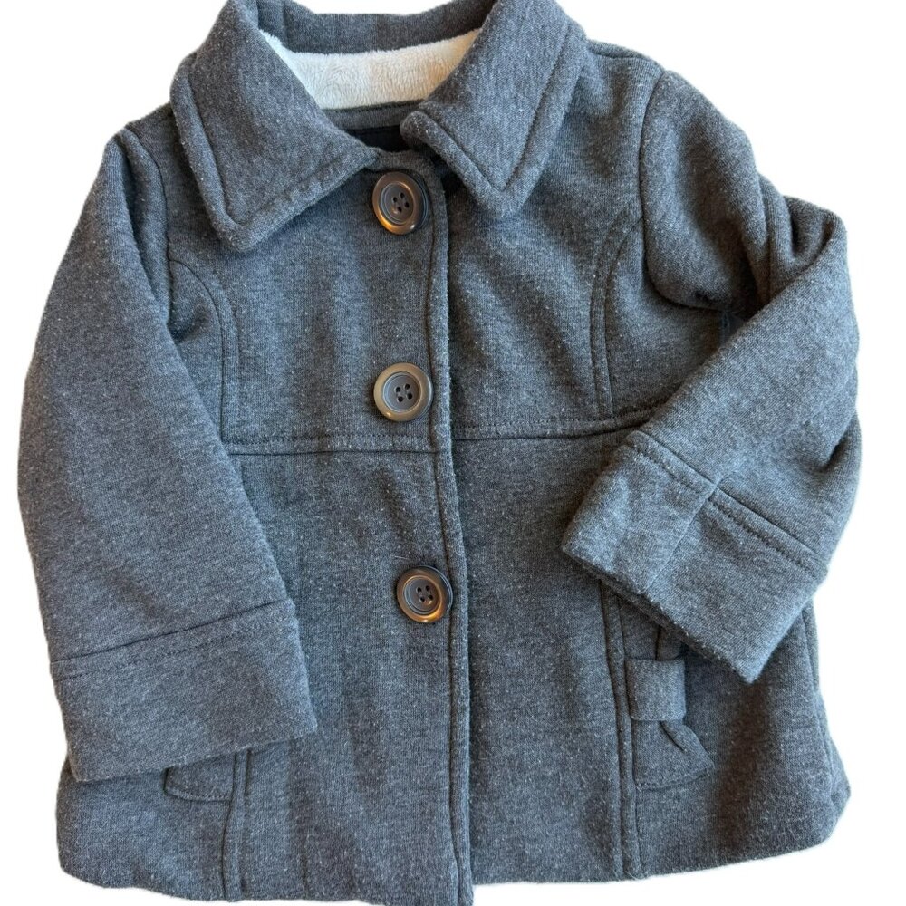 3/$21 | SOFT Gray Baby Girl 18M Jacket Sherpa Lined